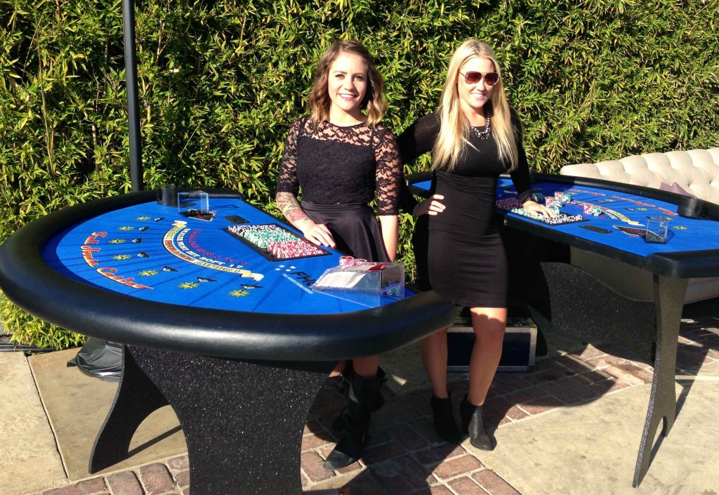 Full House Casino Blackjack Table with Dealers