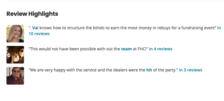 Review Highlights Review Highlights